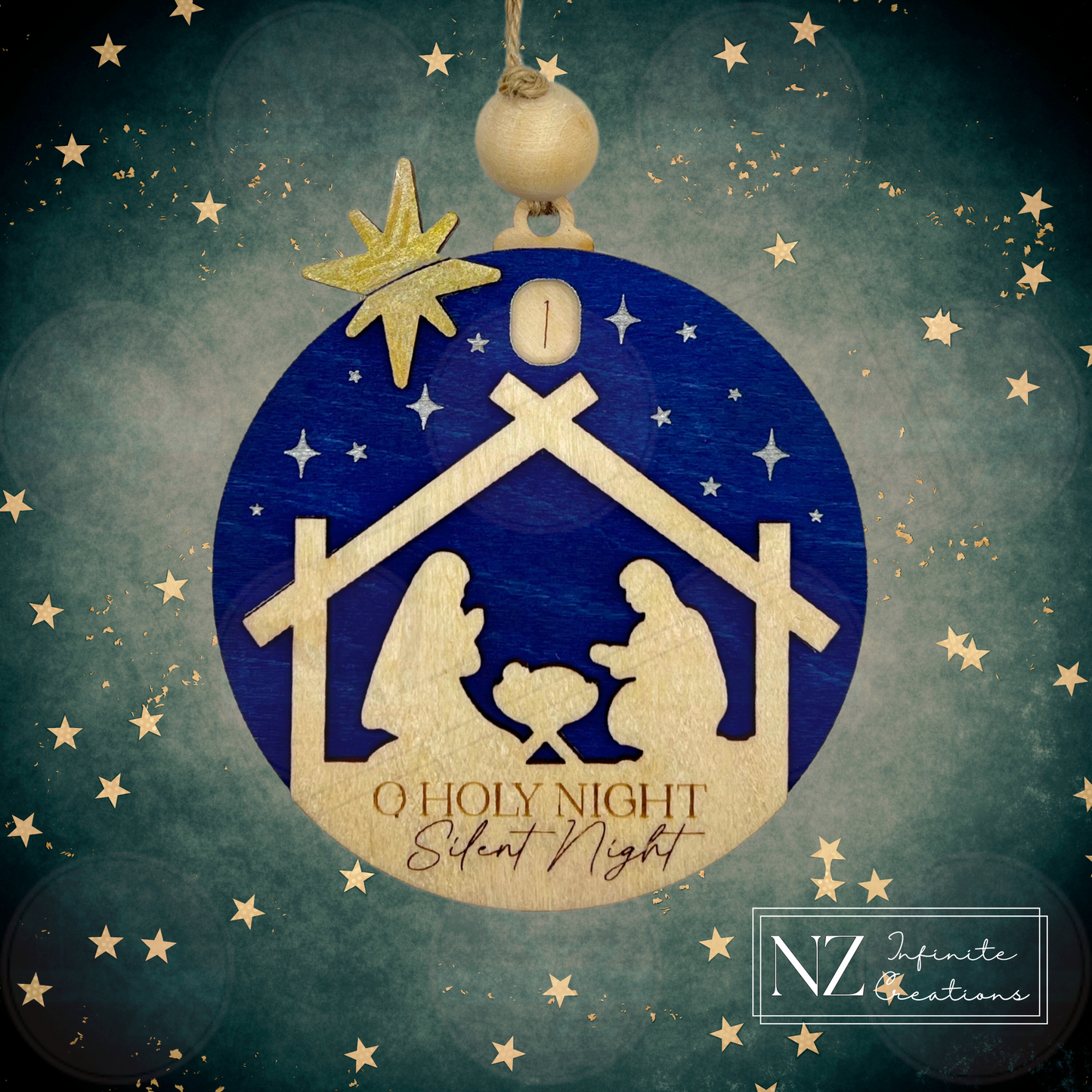 Nativity Countdown to the Birth of Christ - Interactive Christmas Ornament