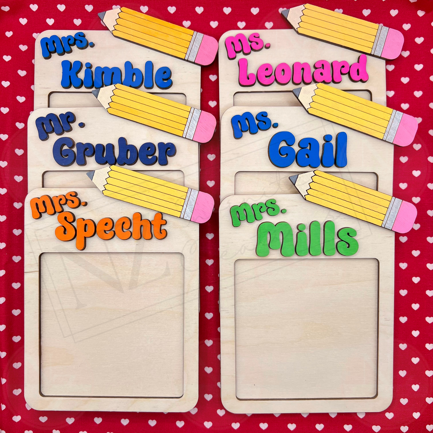 Personalized Teacher Appreciation Sticky Note Holder