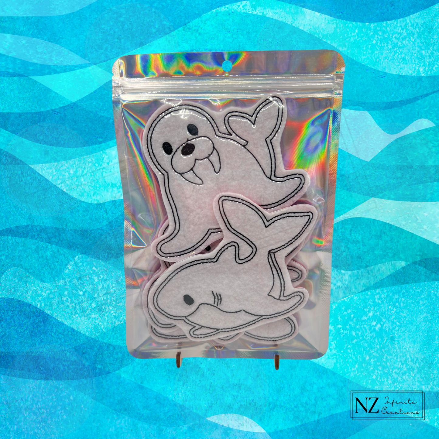 Ocean Friends - Color & ReCreate Reusable Coloring Set of 5