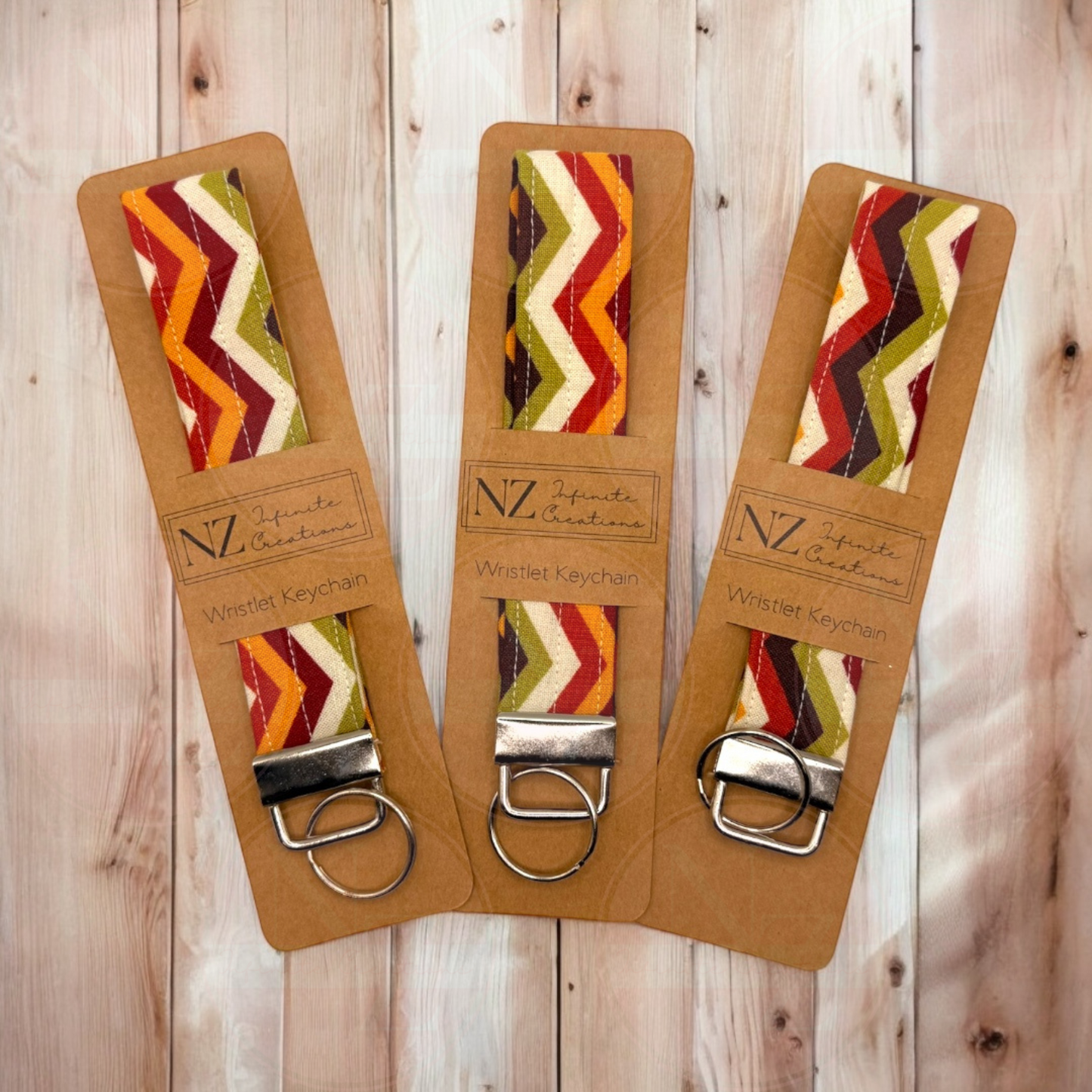 Hot Pepper Chevron – Handmade Wristlet Keychain & Mini Wristlet Keychain