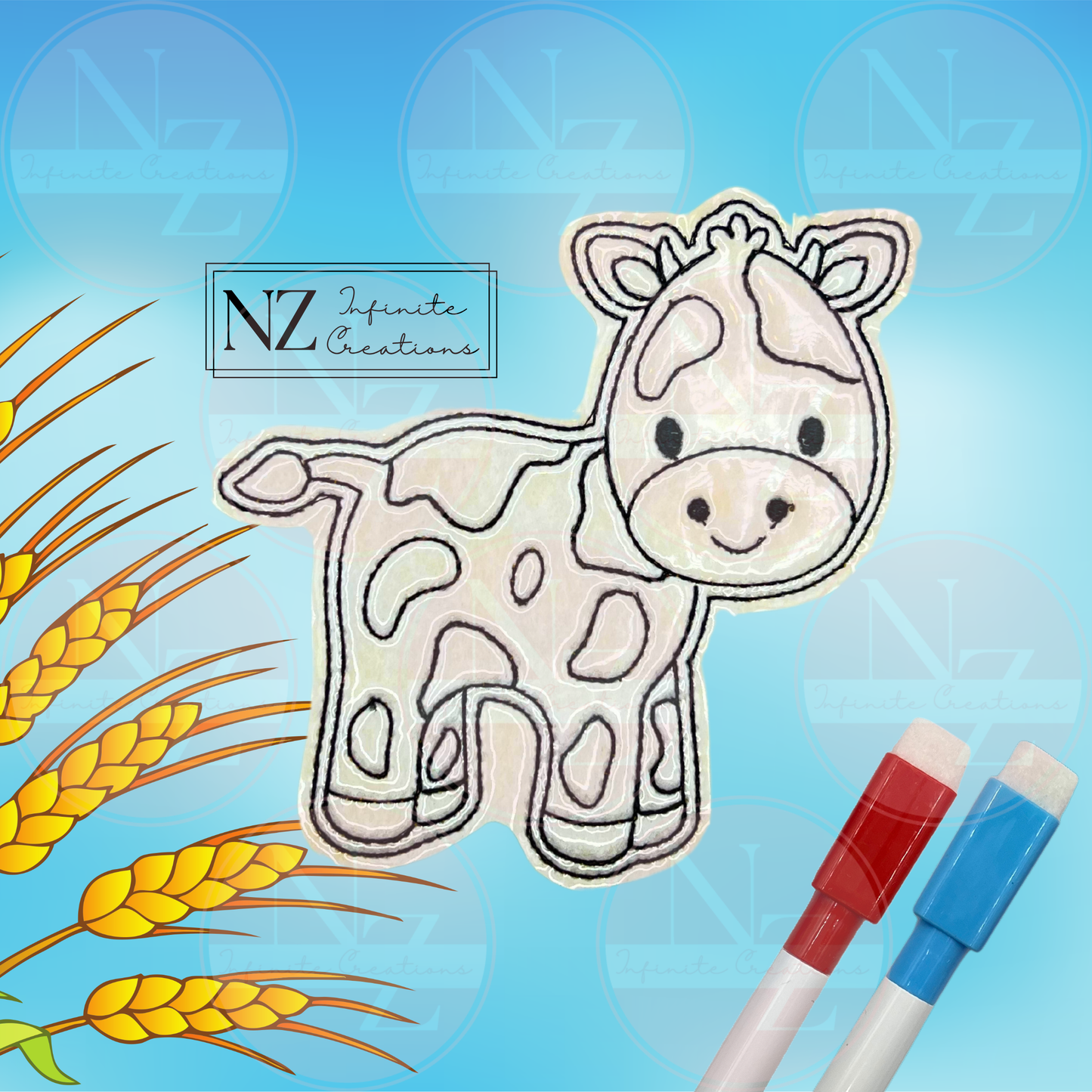 Farm Animals - Color & ReCreate Reusable Coloring Characters