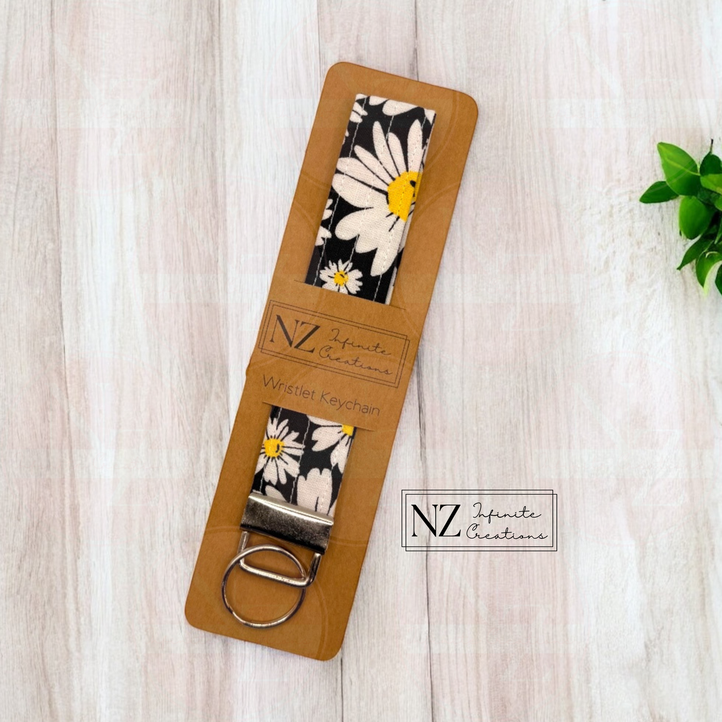 Daisy Noir – Handmade Wristlet Keychain & Mini Wristlet Keychain