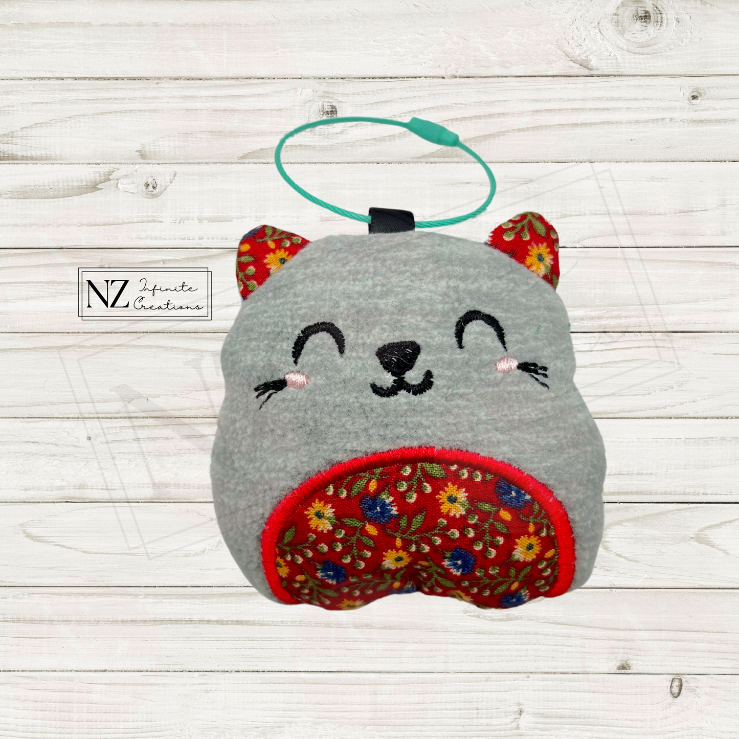 Handmade Plush Fleece Stuffie Keychains - Embroidered & Appliqué Details