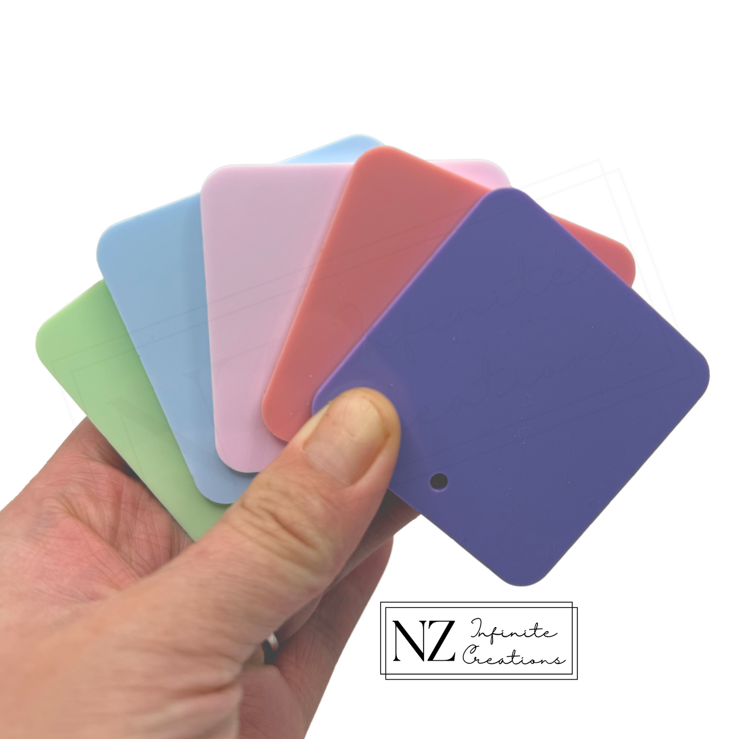 Personalized Layered Heart Name Tag - Laser-cut Acrylic Tag with Chiffon Ribbon