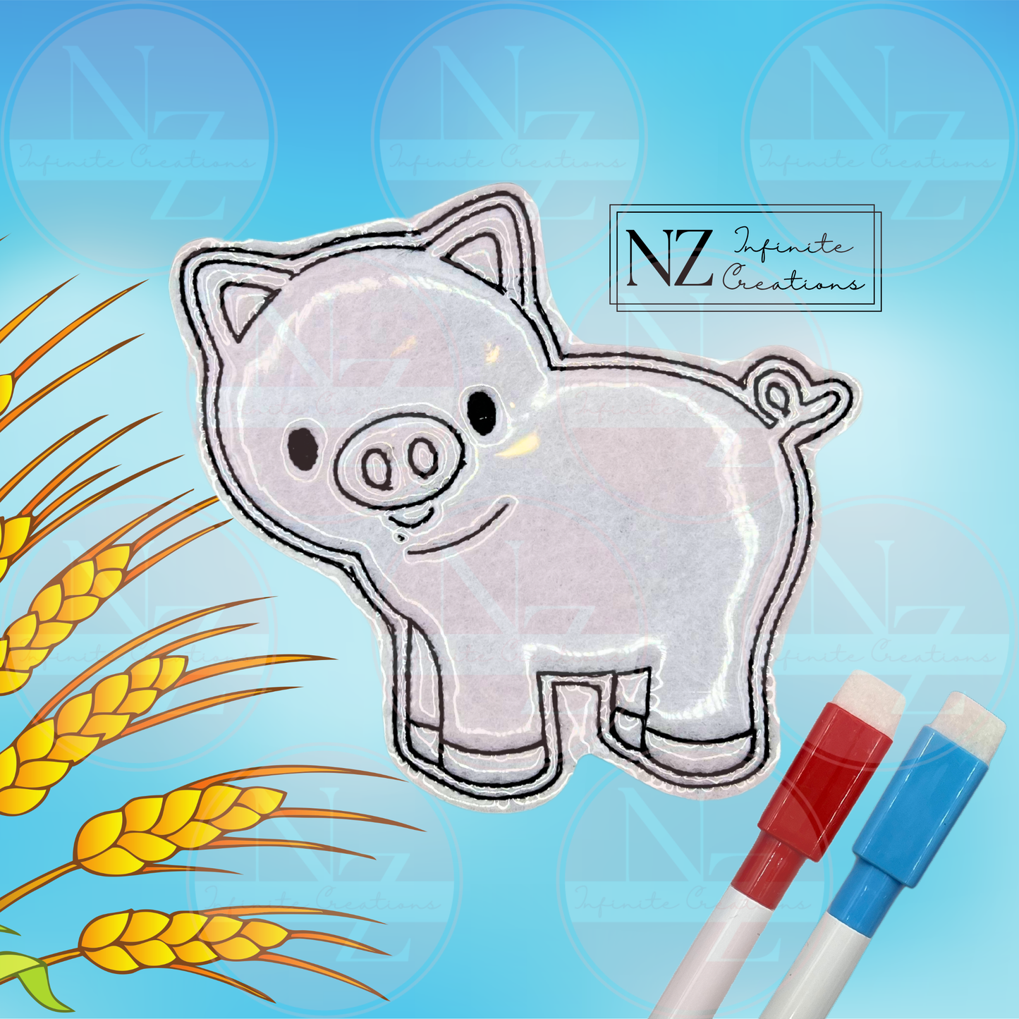 Farm Animals - Color & ReCreate Reusable Coloring Characters