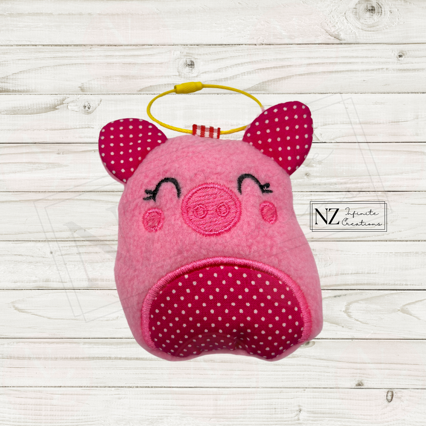 Handmade Plush Fleece Stuffie Keychains - Embroidered & Appliqué Details