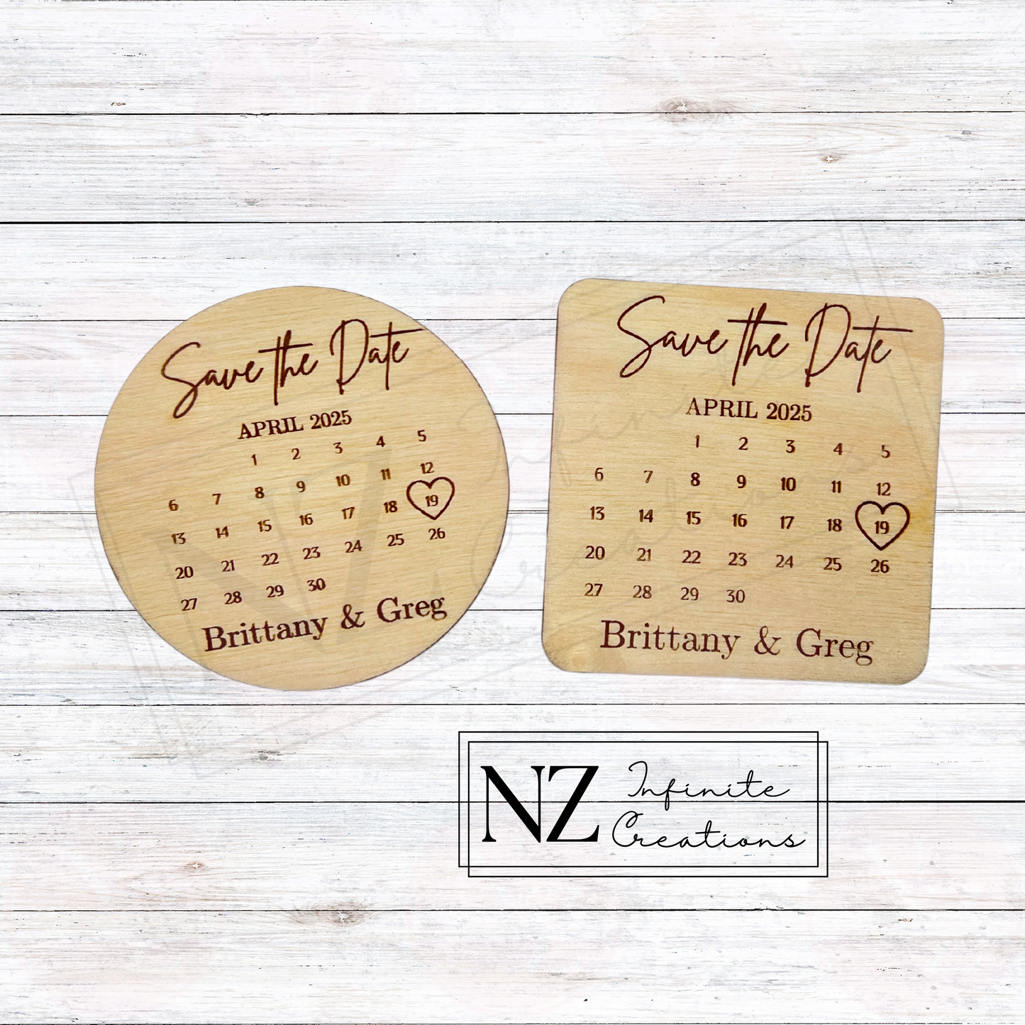 Save the Date - Month Magnet (Squared or Round)