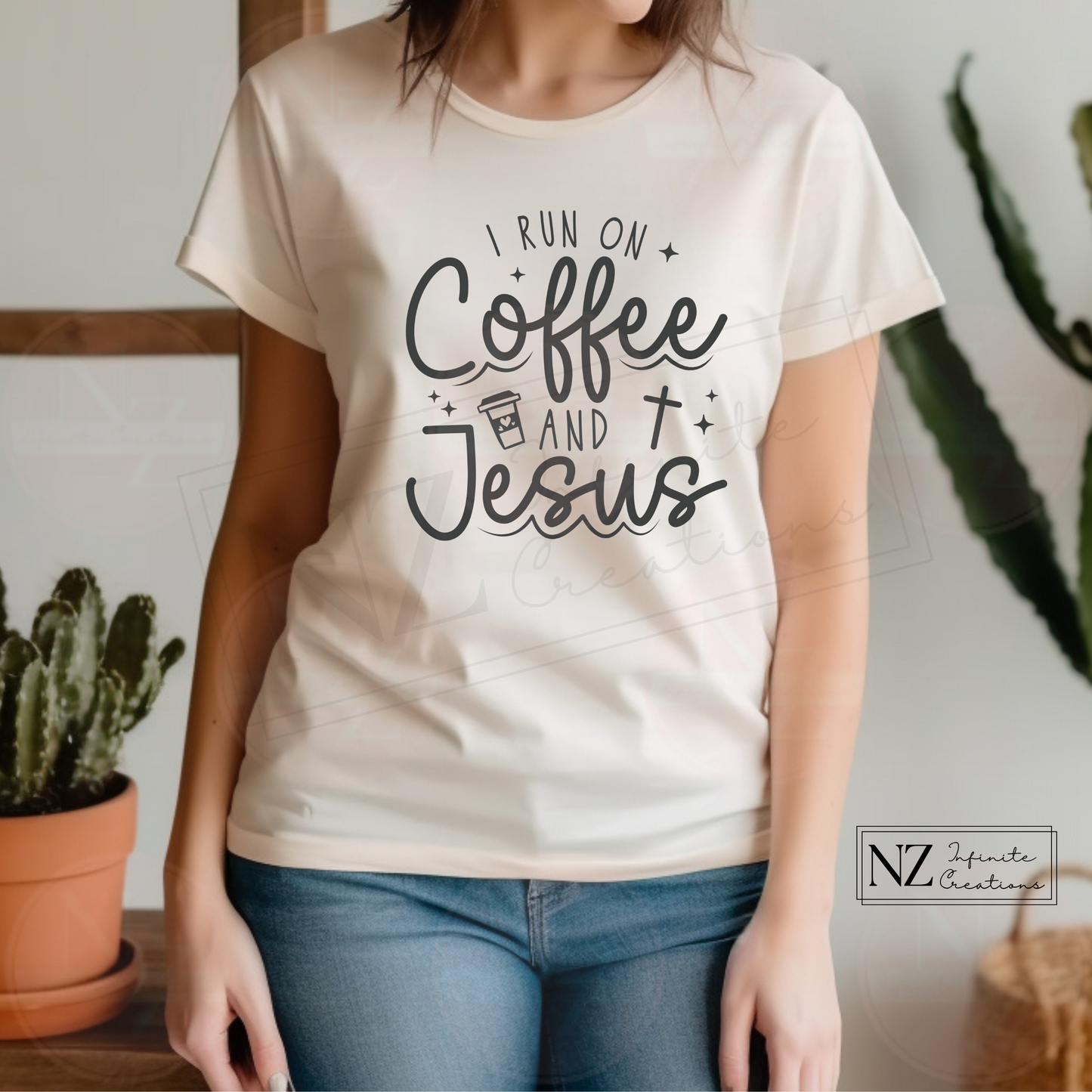 I Run on Coffee and Jesus - Graphic Tee