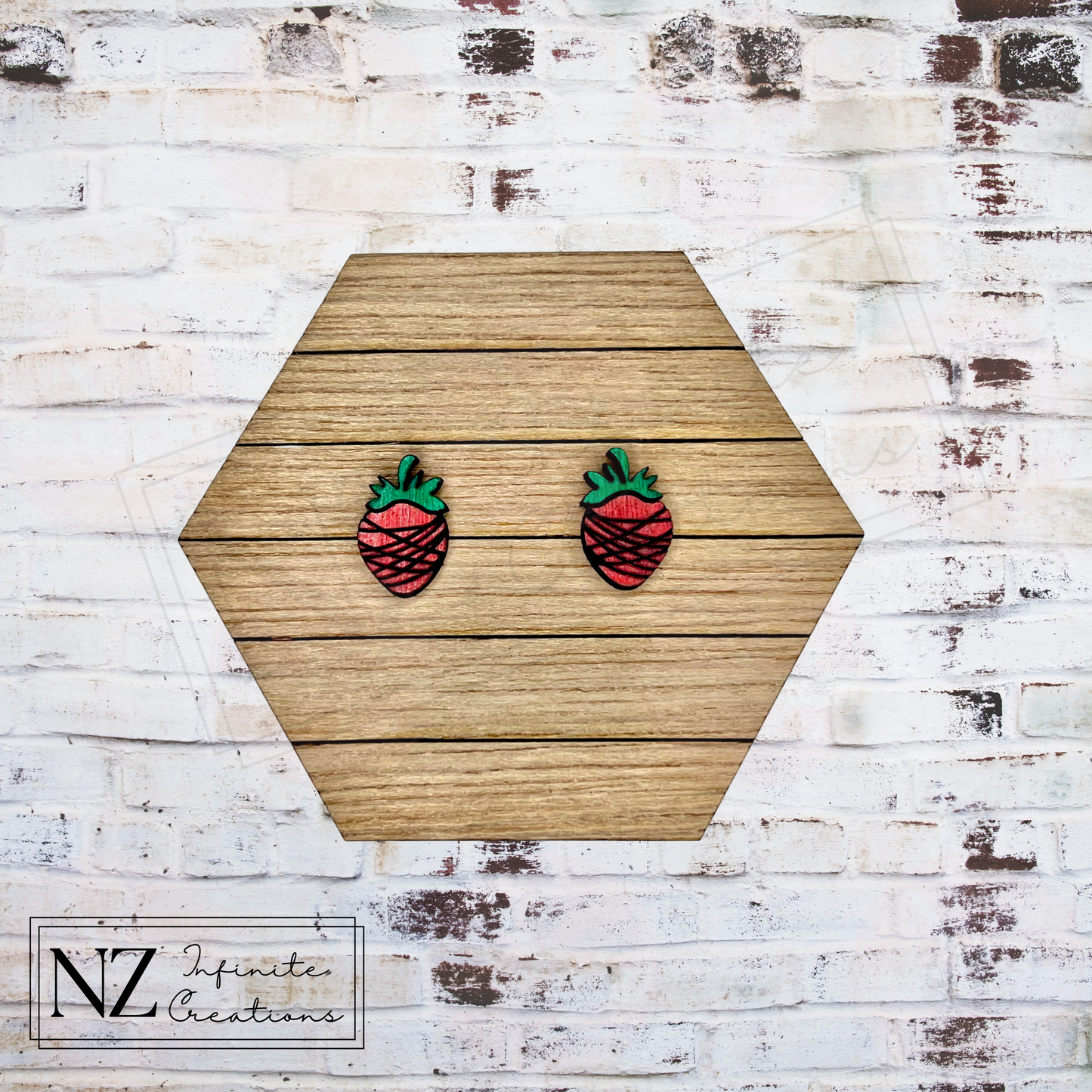 Berry Sweet Wood Earring Studs featuring vibrant berry designs. Made from lightweight wood, these cute studs are perfect for adding a pop of color to your look and make a fun, whimsical gift for any occasion.