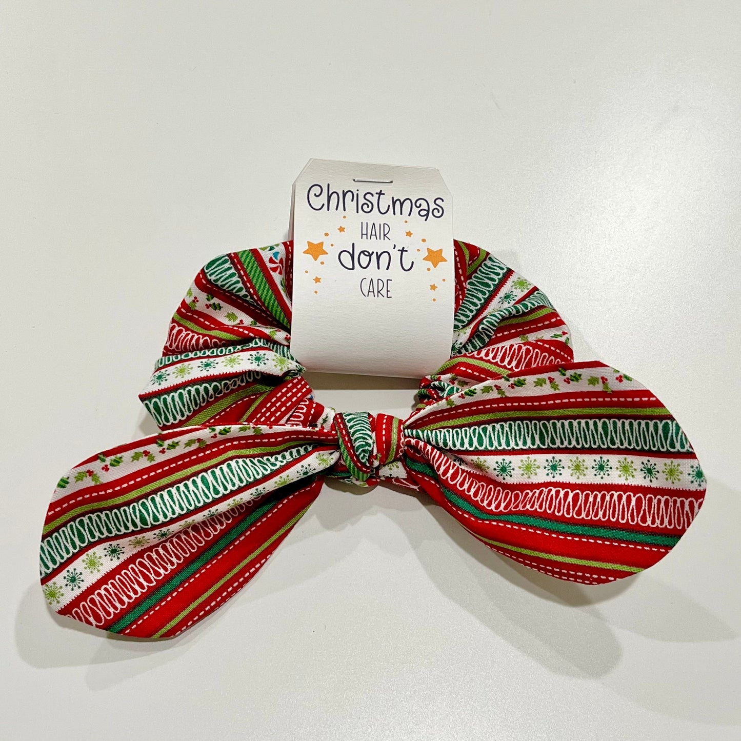 Holiday Christmas Bow Scrunchies - Festive Hair Accessories (Sold Individually)