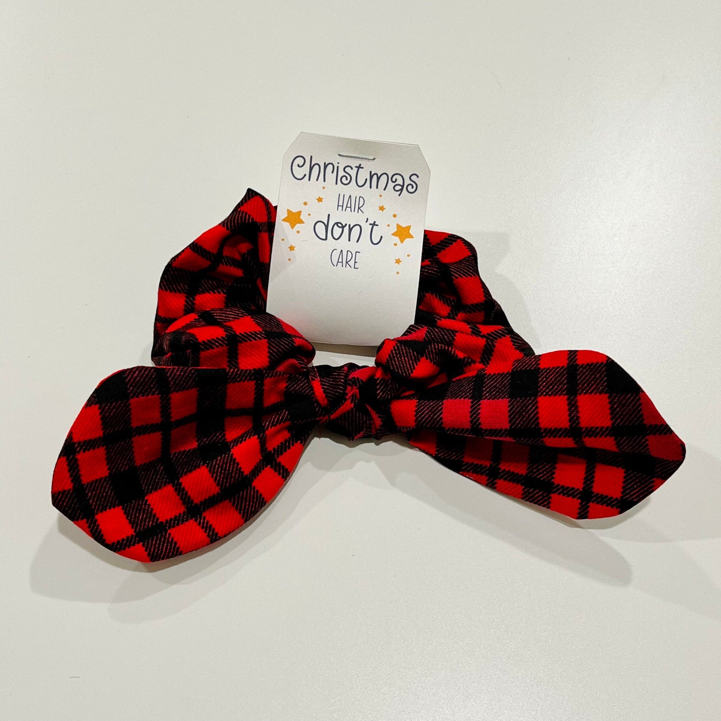 Holiday Christmas Bow Scrunchies - Festive Hair Accessories (Sold Individually)