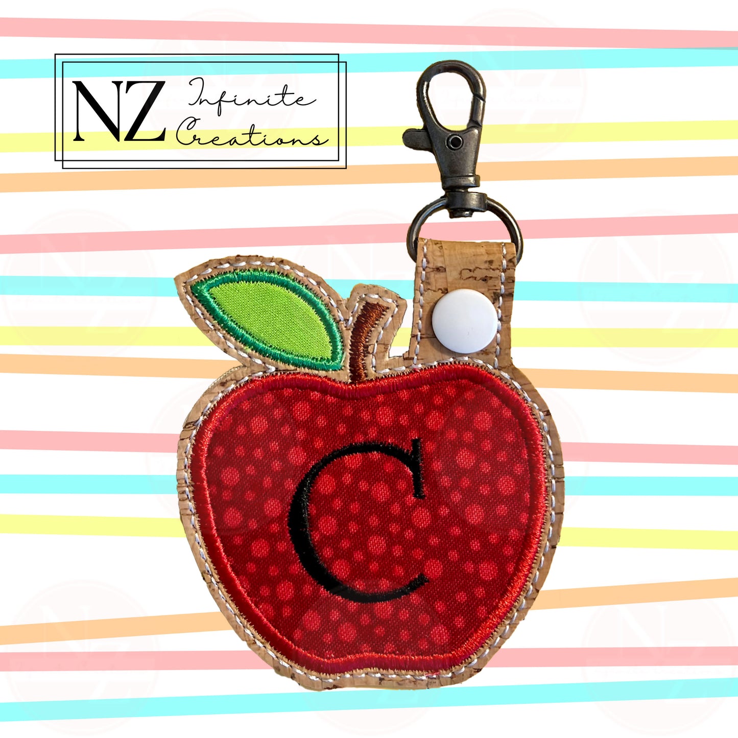 Monogram Apple - Keychain/Keyfob