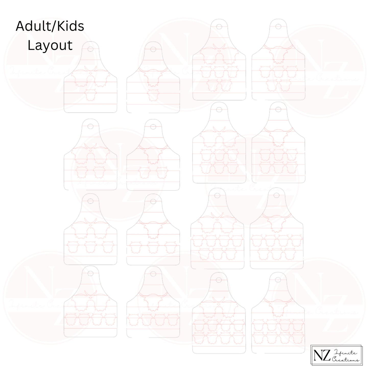 Highland Cattle Personalized Family Wooden Cow Tag - Ornament