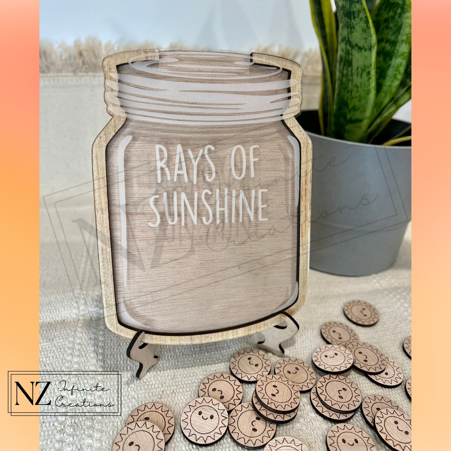 Magnetic Rewards Jar & Tokens - Rays of Sunshine