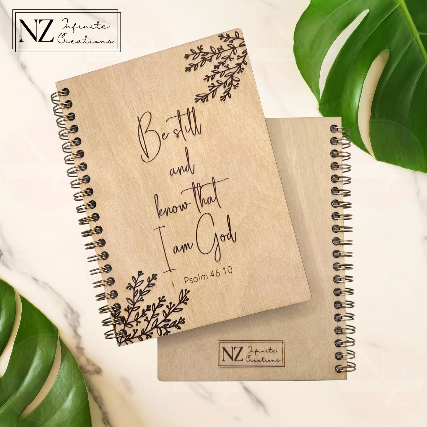 Be Still and Know - Psalm 46:10 Notebook with an inspiring design. Ideal for journaling, note-taking, or reflections. A thoughtful gift or personal keepsake, encouraging faith and mindfulness in everyday life.