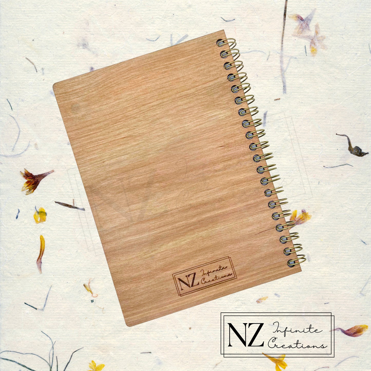 Beautiful, Fierce, and Free - Engraved 5x7 Wooden Spiral Notebook