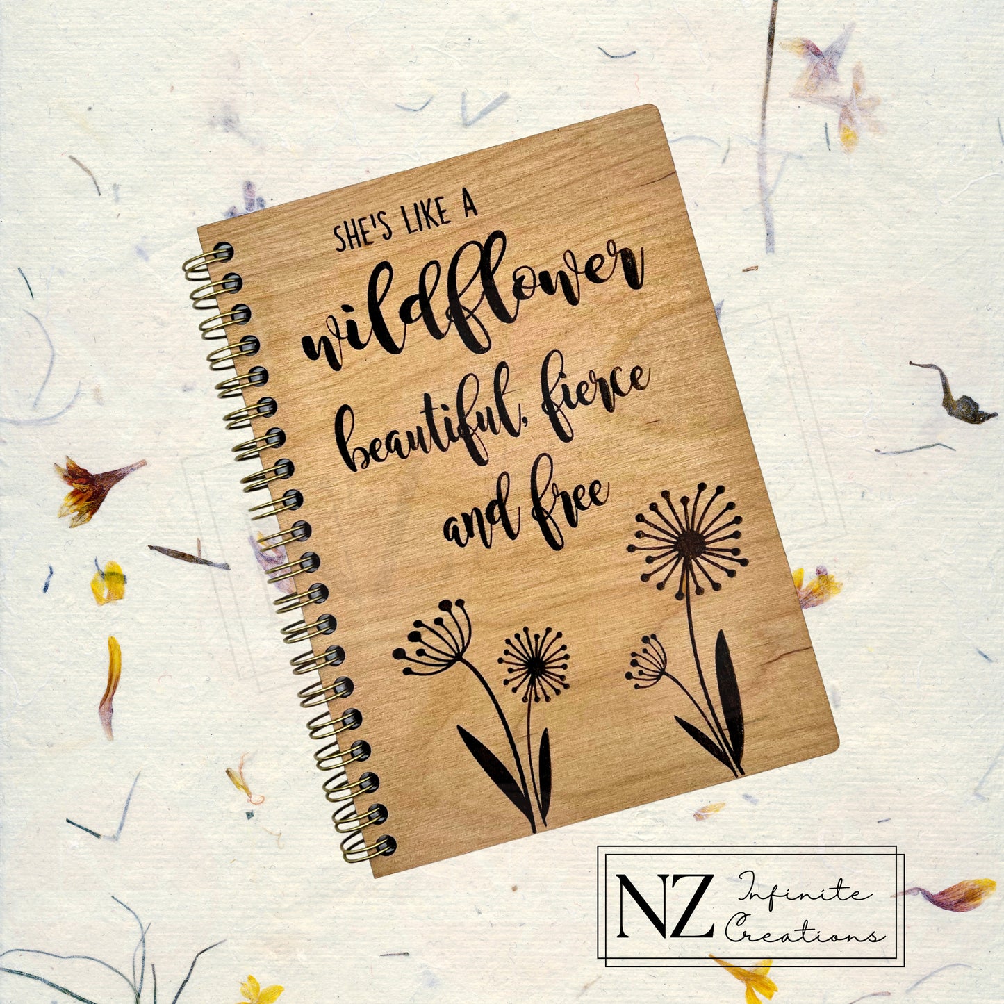Beautiful, Fierce, and Free Notebook with an empowering design. Perfect for journaling, note-taking, or planning. A thoughtful gift or personal keepsake to celebrate confidence, strength, and freedom.
