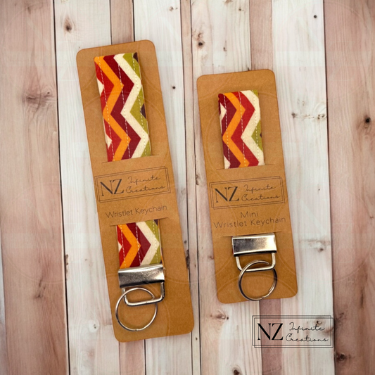 Hot Pepper Chevron – Handmade Wristlet Keychain & Mini Wristlet Keychain