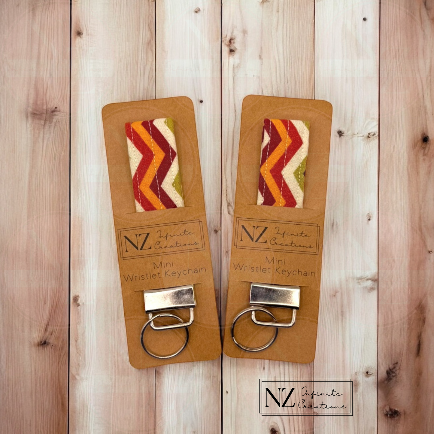 Hot Pepper Chevron – Handmade Wristlet Keychain & Mini Wristlet Keychain