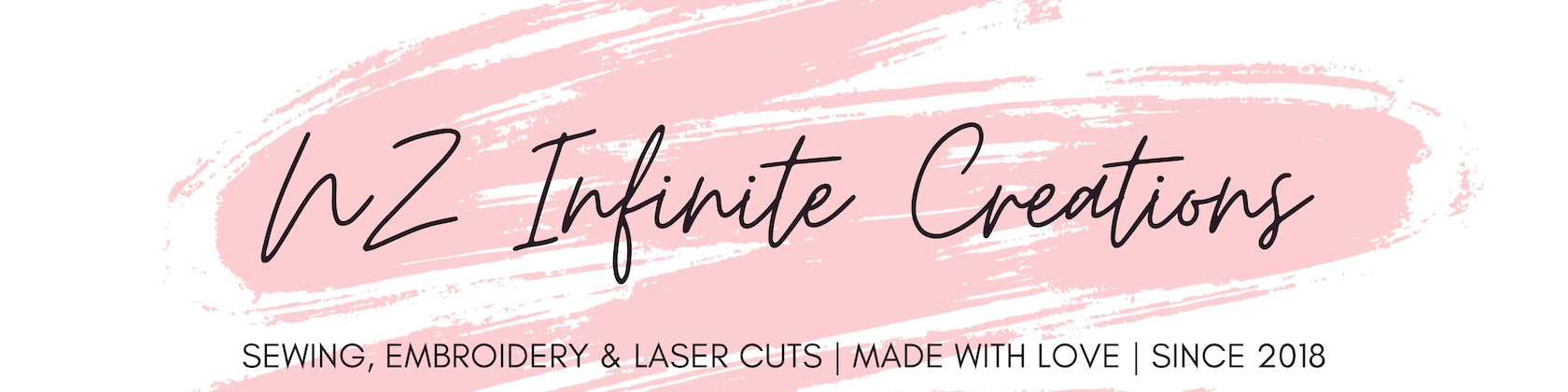 NZ Infinite Creations Logo- Customizes in sewing, embroidery, and laser cut. Made with love since 2018.