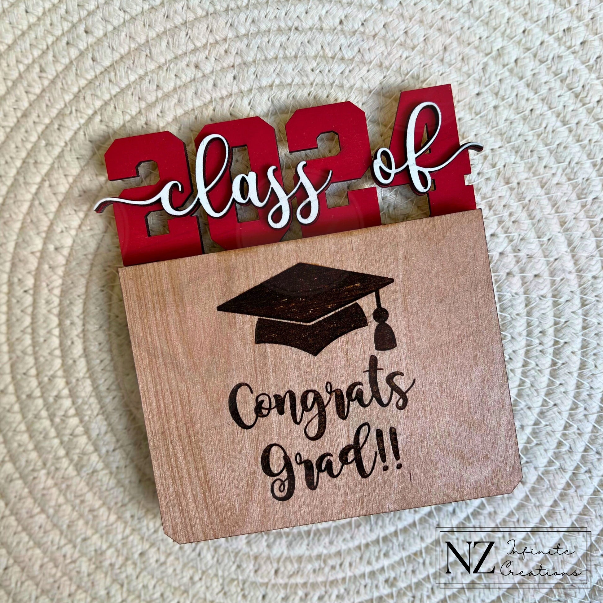 congrats grad gift card - Graduate - Graduation Gift - College - kindergarten - Middle School up money design that automatically folds out when you pull on the tab "Congrats" Graduation Gift Card Holder